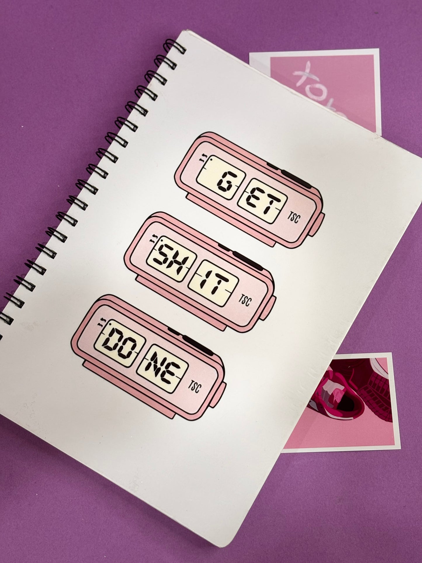Set of Four -A4 spiral Notebook