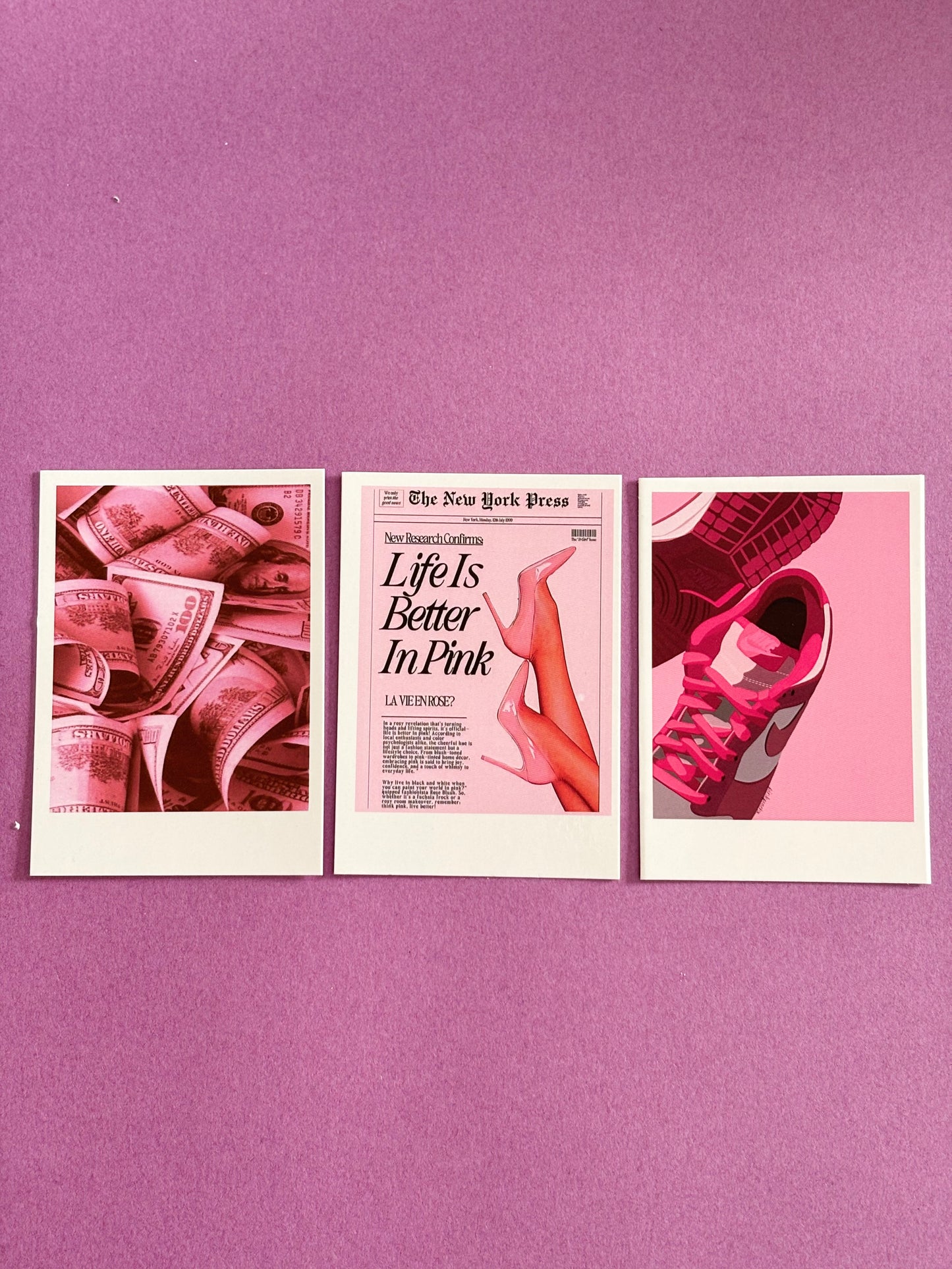 Blush Mood Aesthetic Set of 9 Polaroids