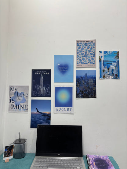 Blue Horizons – Aesthetic Poster Set