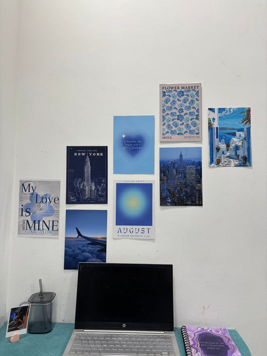 Blue Horizons – Aesthetic Poster Set