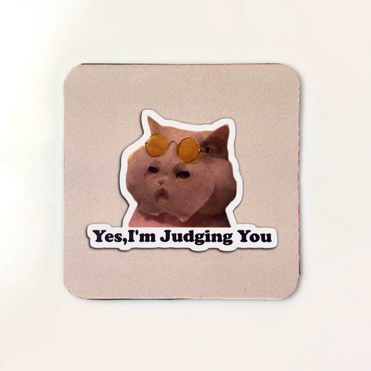 Judgy Cat Magnet – “Yes, I’m Judging You”