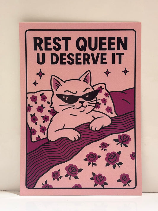 Rest Queen – Cool Cat Poster