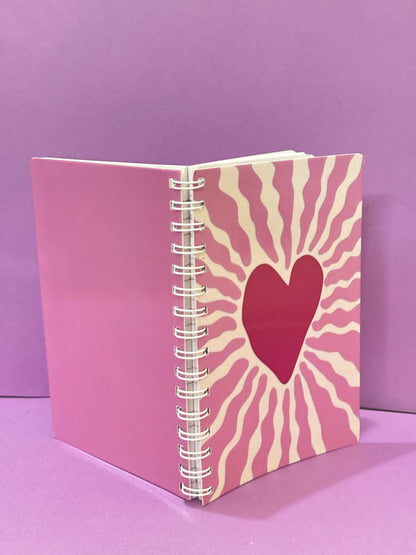 Retro Love spiral Diary