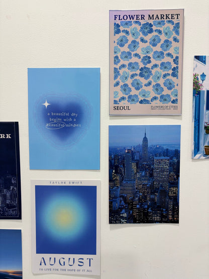 Blue Horizons – Aesthetic Poster Set