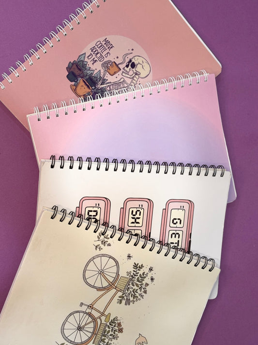 Set of Four -A4 spiral Notebook